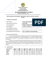 Poblacion Barangay Council: I. Profile of The Disaster