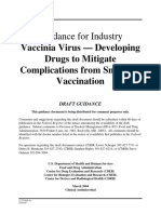 Guidance For Industry: Vaccinia Virus - Developing Drugs To Mitigate Complications From Smallpox Vaccination