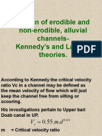 Design of Erodible and Non-Erodible, Alluvial Channels-Kennedy's and Lacey's Theories