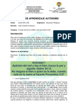 SEGUNDA GUIA DE EDUCACIÓN RELIGIOSA 603 y 605