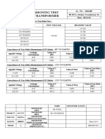 Pre-Commissioning Test Report of Transformer