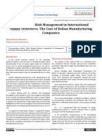 Procurement Risk Management in International Suppl