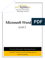 Microsoft Word: Level 2