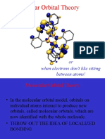 Molecular Orbital Theory: or When Electrons Don't Like Sitting Between Atoms!