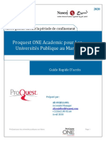 Proquest One - Guide Acces & Recherche