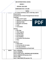 Cambridge Progress Test 1 Syllabi