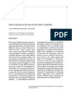 Especialización en Auditoría Forense