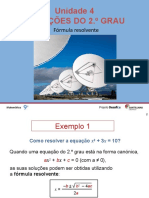 Equações Do 2º Grau - Fómula Resolvente