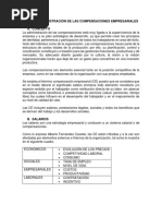 1 La Administración de Las Compensaciones Empresariales