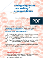 Preventing Plagiarism