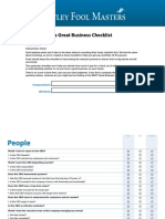 Motley Fool Investing Stock Checklist PDF