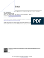 Erik Satie's Ballet Uspud Prime Numbers and The Creation of A New Language With Only