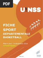 FICHE SPORT DEPARTEMENTALE BASKETBALL. Mise À Jour - 6 Décembre Modifications Par Rapport À Page 1 Sur 21