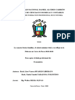 Universidad Nacional Daniel Alcides Carrión: Escuela de Formacion Profesional de Economia