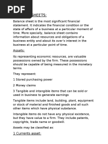 Balance Sheets