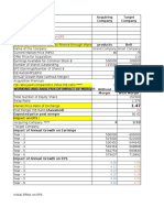 Stock Swap Transaction - Ratio of Exchange & Effect On EPS: Acquiring Company Target Company