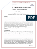 Analysis of Underground Road Tunnel Subjected To Seismic Force