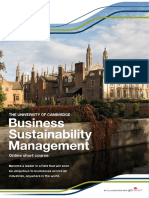 Business Sustainability Management Prospectus