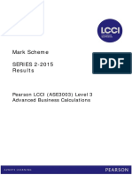 Mark Scheme - SERIES 2-2015 Results - ASE3003 Level 3