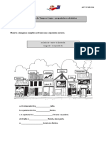 Expressões de Tempo e Lugar - Ficha de Trabalho