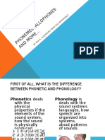 Phonemes and Allophones