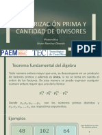 Factorización Prima Y Cantidad de Divisores: Bryan Ramírez Obando