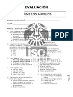 Evaluación - Primeros Auxilios