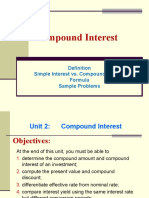 Compound Interest: Simple Interest vs. Compound Interest Formula Sample Problems