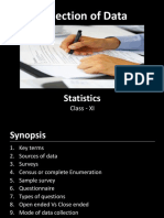 Collection of Data: Statistics