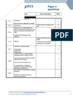 Student Book Answers Paper 2 Questions: Answers Extra Information Mark