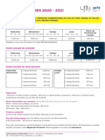 Precios Del Liceo Francés para El Curso 2020/21