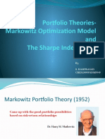 Portfolio Theories-Markowitz Optimization Model and The Sharpe Index Model