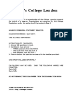 King's College London: 6Ssmn352 Financial Statement Analysis