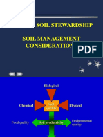 Agr 103 - Soil Stewardship - Lecture Xi - Soil Management Considerations