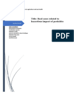 Real Life Cases Related Hazardous Impact of Pesticides