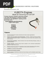 KUBOTA Engines: Model SV Governing ACTUATOR