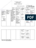 Nursing Care Plan: Short Term