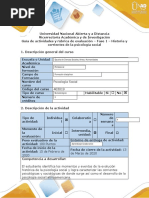 Guía de Actividades y Rúbrica de Evaluación - Fase 1 - Historia y Corrientes de La Psicología Social