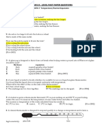 Level Past Paper Questions - Physics O: TOPIC-7 Temperature, Thermal Expansion PAPER-1 Multiple Choice 1