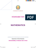 Tamil Nadu State Board Textbooks - Samacheer Kalvi Books - Class 10 - Maths English Medium Chapter 1 PDF