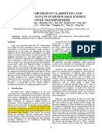 A Novel Method in Classifying and Analysing Faults in Renewable Energy Power Transformers