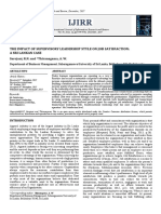 Research Article: The Impact of Supervisory Leadership Style On Job Satisfaction: A Sri Lankan Case