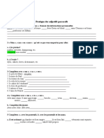 Devoir Possessifs Et Demonstratifs