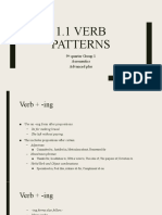 1.1 VERB Patterns: 9 Quarter Group 1 Aeronautics Advanced Plus