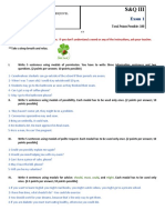 S&Q Iii: Exam 1