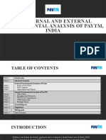 An Internal and External Environmental Analysis of Paytm, India