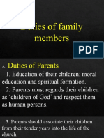 Duties of Family Members