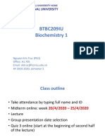 BTBC209IU Biochemistry 1: International University