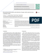 Electrochemical Formation and Reduction of Copper Oxide Nanostructures