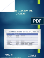 Clasificacion de Grasas